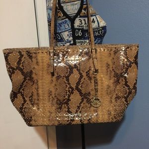 🔥Michael KORS- Snake Skin Leather Embossed Tote